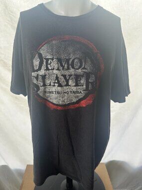 Demon Slayer Kimetsu No Yaiba Men's Black T Shirt Size XL Aniplex